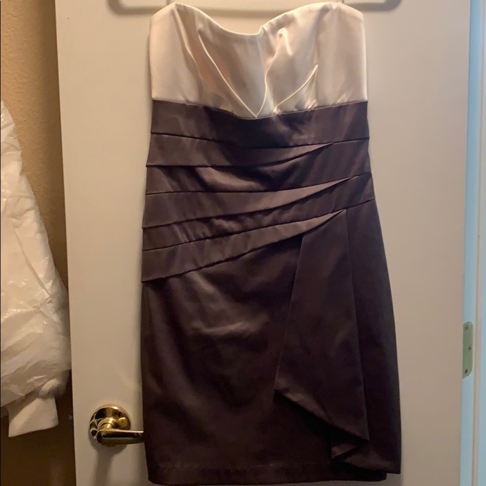 Grey and white party dress